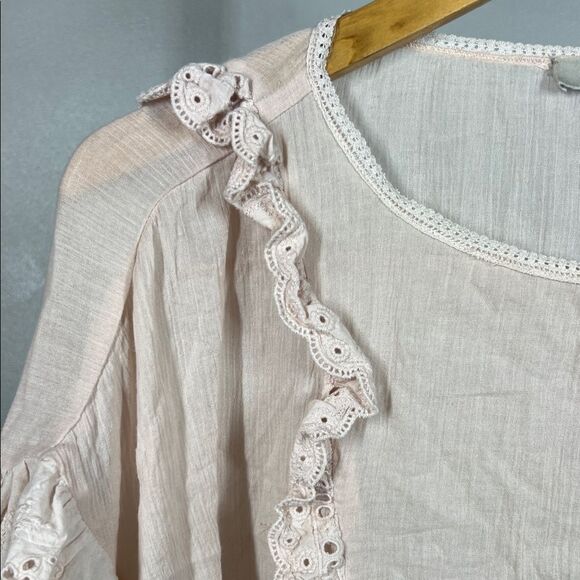 All Saints Women's Blouse with Ruffle Details in Light Pink - Picture 4 of 5